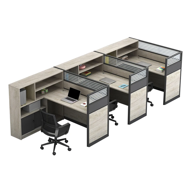 Wooden Office Table With 3-Tiers Storage Shelves Computer PC Laptop Desk Study Table Workstation