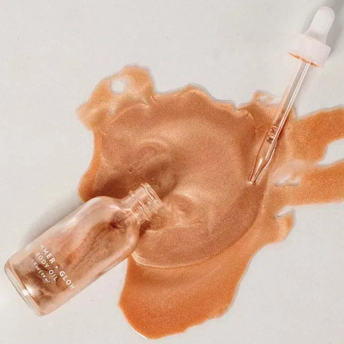 Hot Selling Body Glowing Cream Shimmering Oil Shimmer Glow Kin Bronzer For Black Woman Body Glow