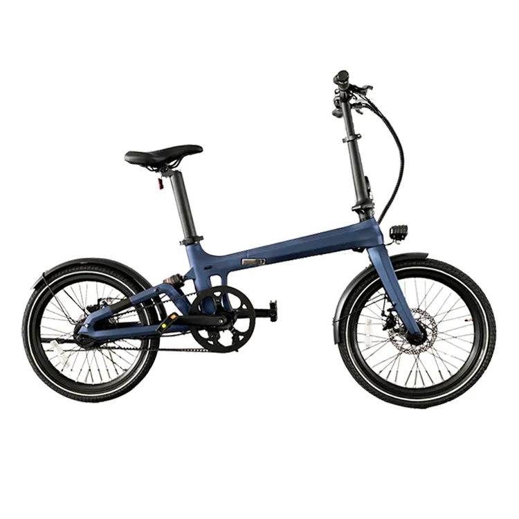 Anlochi X2+ Lightweight Carbon Electric Bike 36V 250W Foldable Belt Drive Folding Ebike
