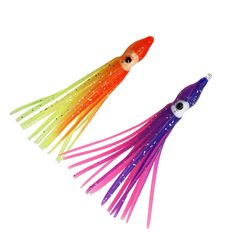 TOPIND Wholesale 20 Colors Multi-bearded 5 pcs/Bag Luminous Octopus Soft Bait Squid Lures