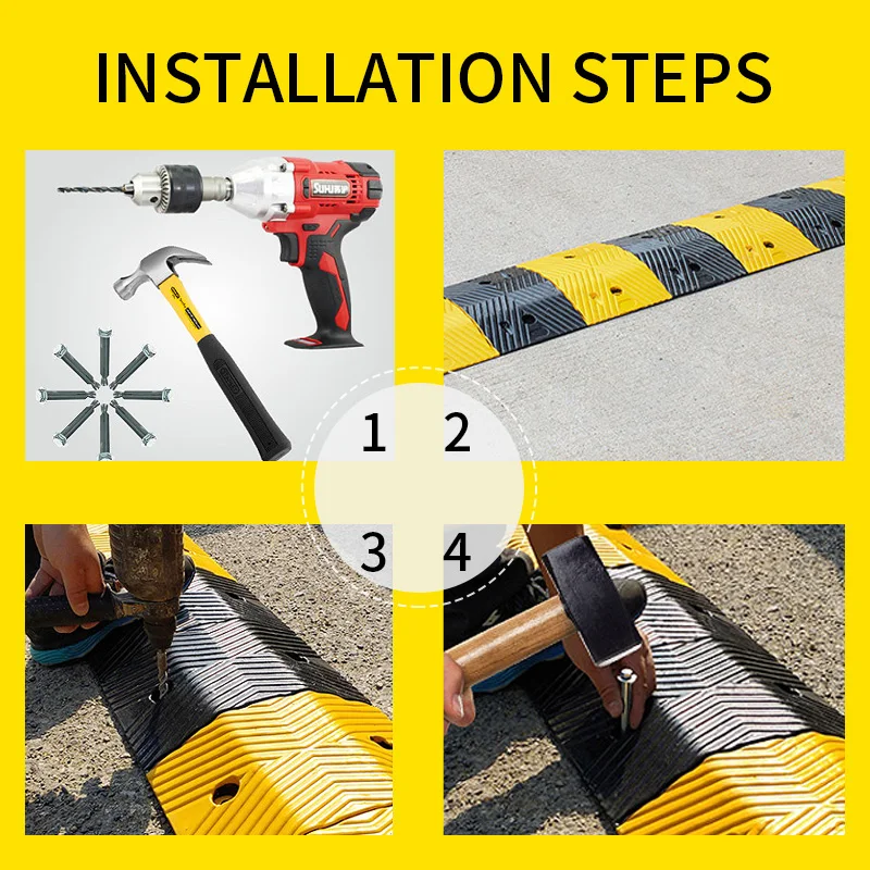 Industrial customization Speed bumps rubber Road deceleration facilities for garage