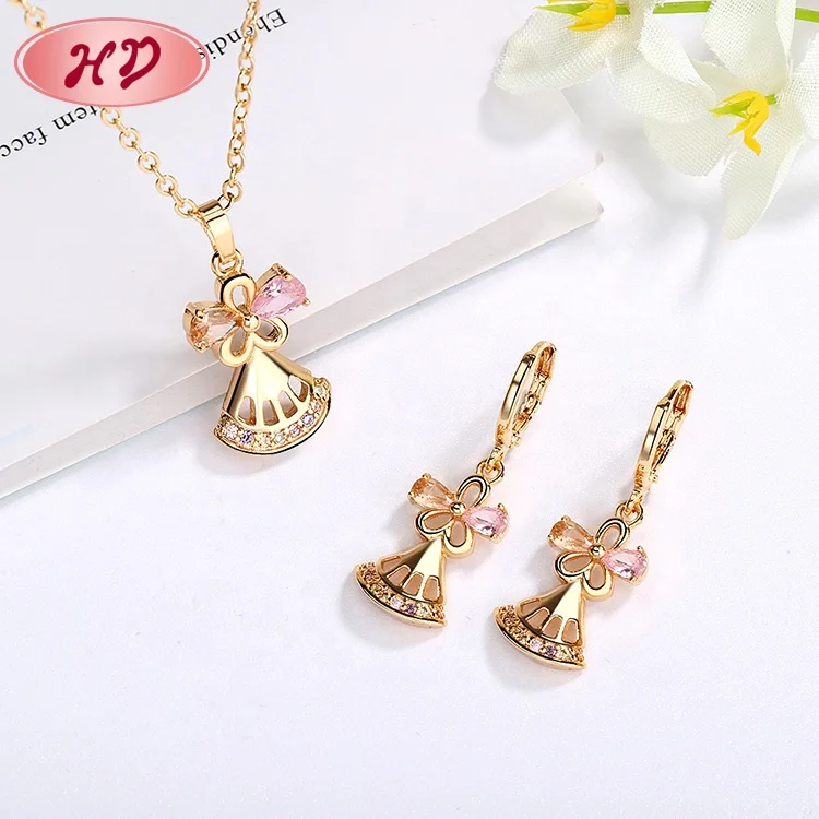 Fashion Ladies Jewellery Sets Wholesale Gold Plated Gold Jewelry Set