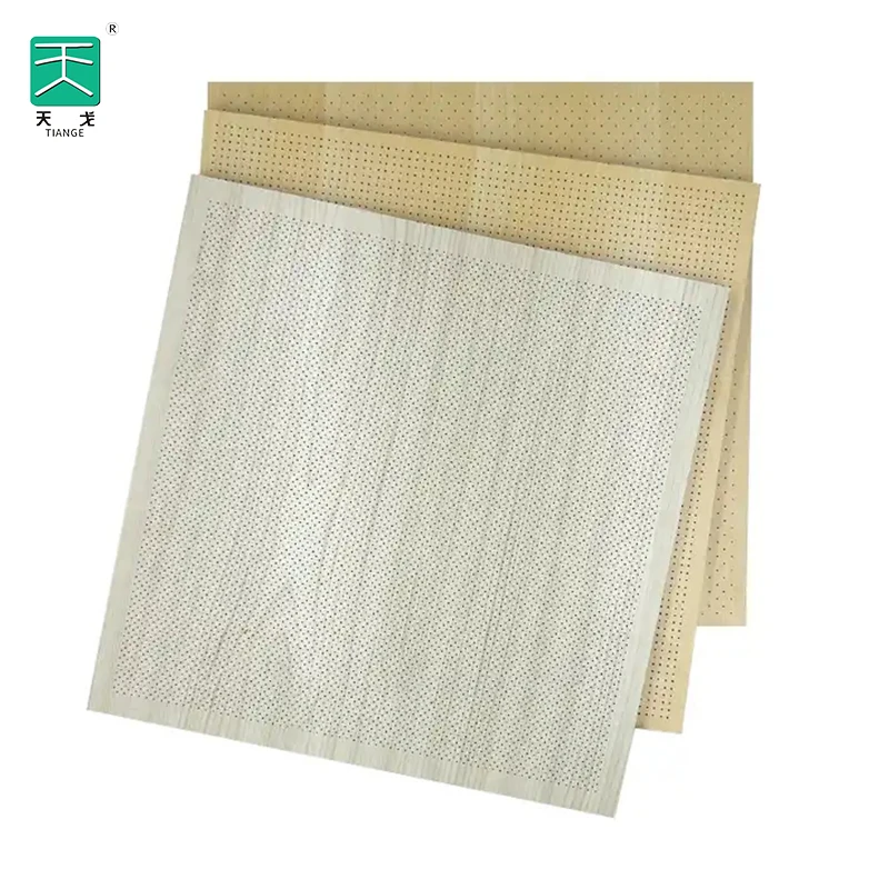Building Project/TG Studio Wooden Fireproof Mgo Micro Perforated Mdf Plywood Acoustic Ceilling Wood Panel Gypsum Board