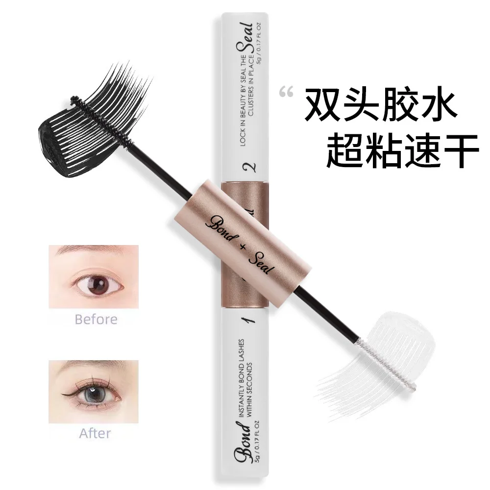 High Quality Wholesale Eyelash Glue Long Lasting Strong Hold Waterproof Non Smudging Fast Dry Dual Head False Eyelashes Glue