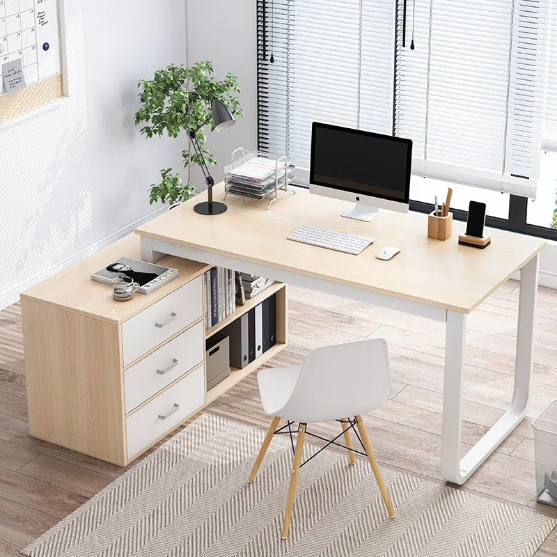 Corner computer desk home corner L-shaped desk with drawer simple bedroom student writing desk