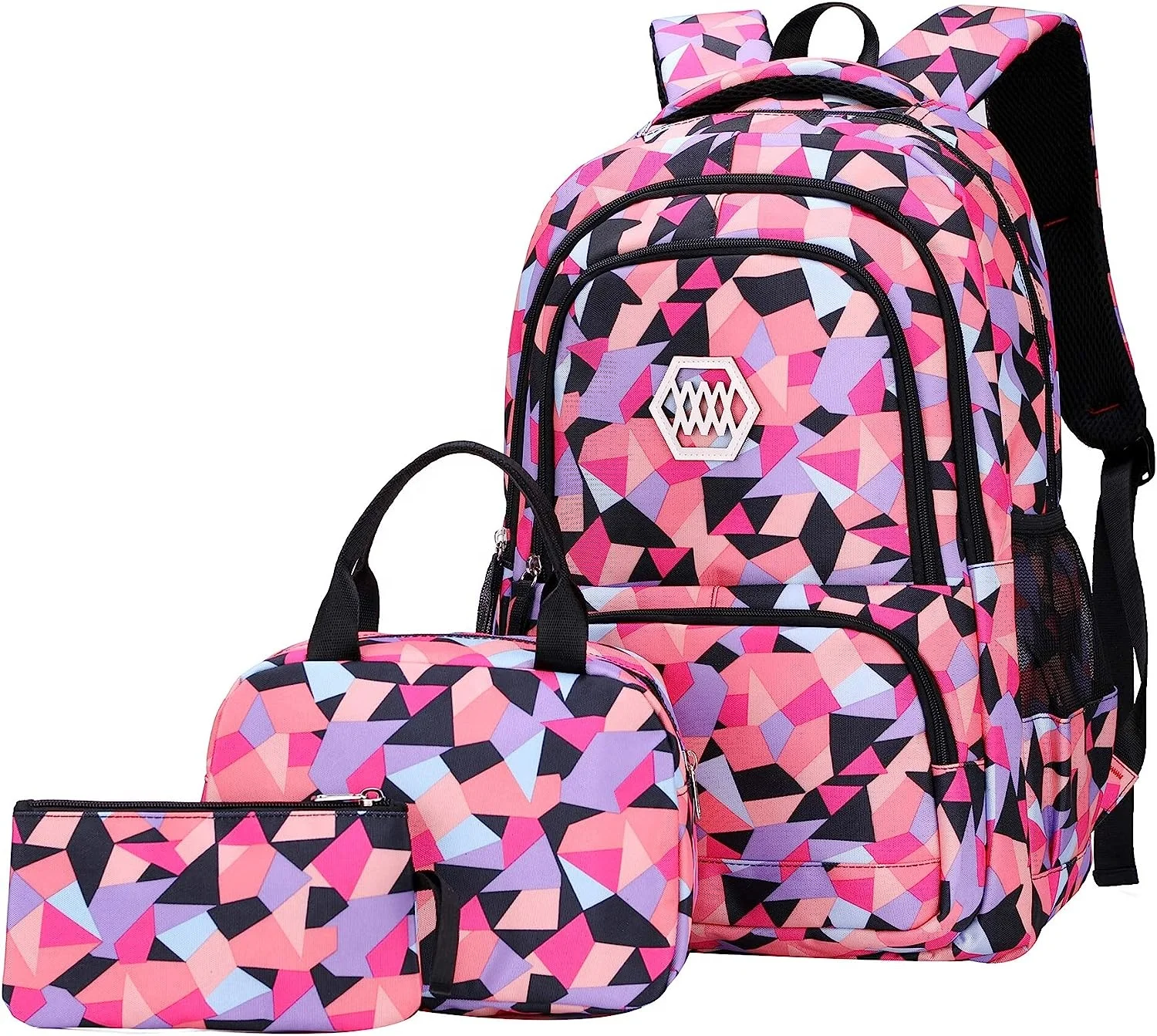 Backpack Combo Set Canvas School Backpack Sets with Pencil Box Lunch Box Bag