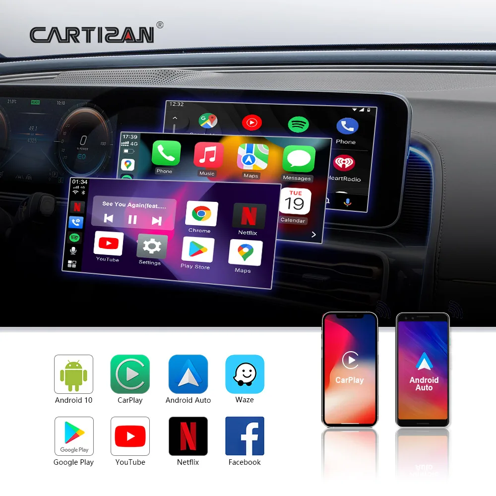 Cartizan Универсальный проводной для беспроводной carplay smart box android ai