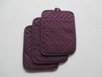 Kitchen Solid Color Hot Pad Oven mitts 100% Cotton Heat Resistant Christmas Red Oven Pot Holder with Pocket