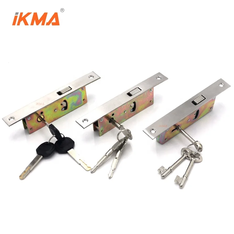 Stainless steel panel latch mortise entry door lock dead bolt security mortise  door locks with key