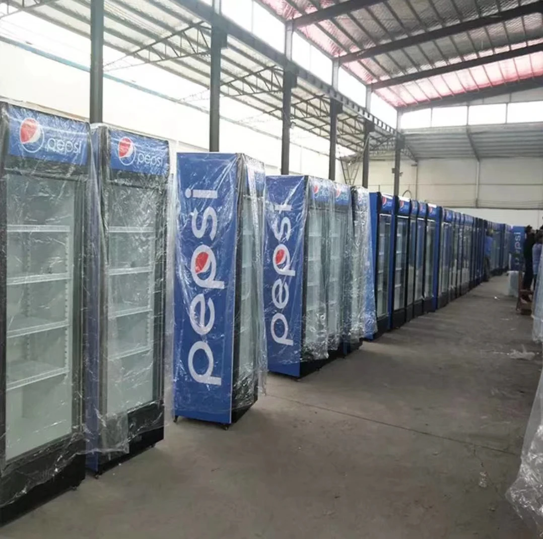 Вертикальный коммерческий морозильник Pepsi с двойной стеклянной дверью 660L