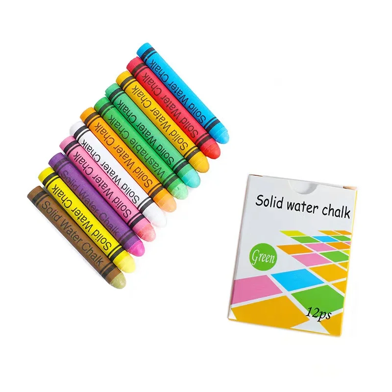 Wholesale Customized Non-toxic Dustless Education Chalk School Round Shape 5 Bright Colored Chalk