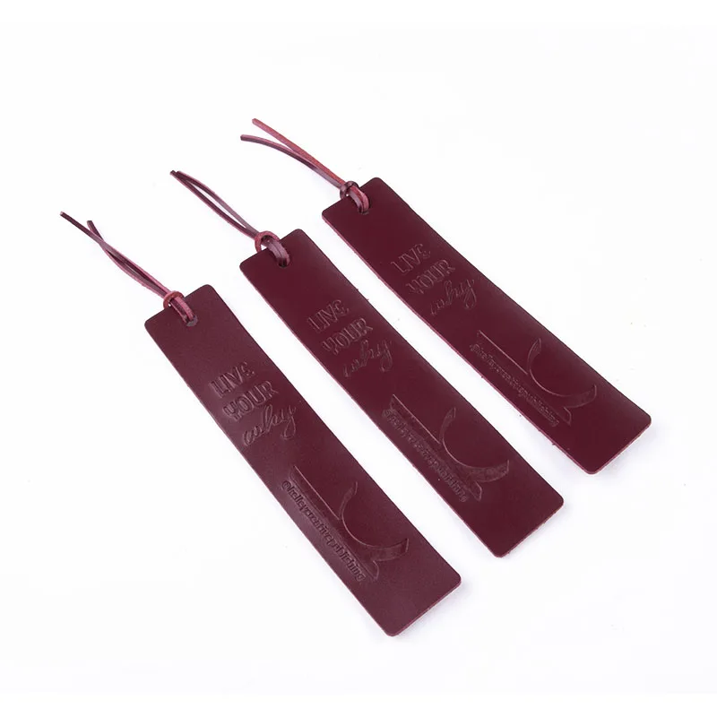 Customized Color And Shape Real Leather Bookmark classic Genuine Leather Bookmark