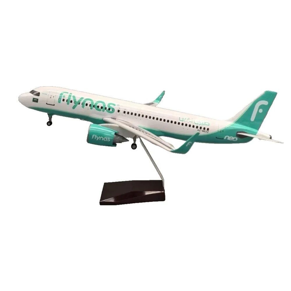 Лидер продаж подарочный набор в масштабе 1:80 47 см модель самолета из смолы A320 flynas декоративная легкая с колесами и огнями
