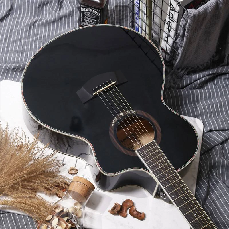 39 Inch top steel strings Classical acoustic handmade Guitar for beginner