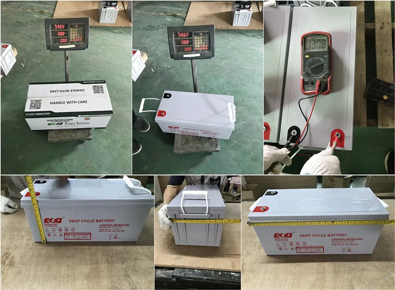 Производство солнечной энергетической системы ESG 12 В 200 ач длительный срок службы хранилище AGM Vrla солнечный силиконовый гель солнечная батарея