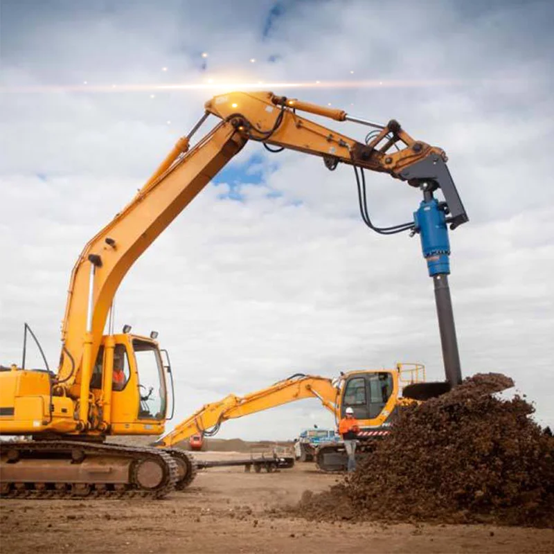 Excavator spiral drill Soil drilling machine Hydraulic soil drill Excavator accessories hydraulic screw pile