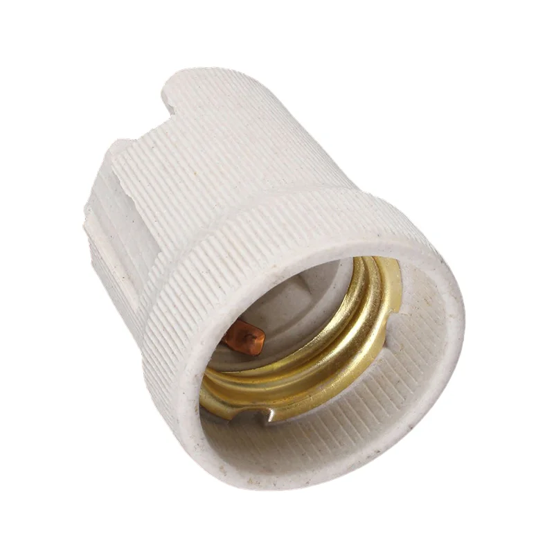 Wellsdiy 4A 250V F519 Ceramic Lamp Socket  E27 Porcelain Lamp Holder edison screw fitting light base from Manufacturer