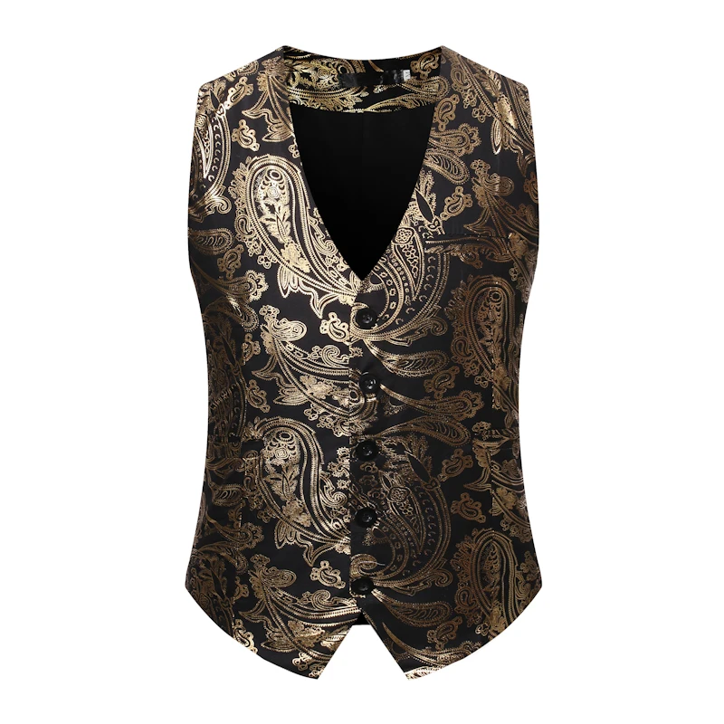 
Factory Price Wholesale Custom Wholesale Mens 100 Polyester Vest Floral Designer Steampunk Waistcoats 