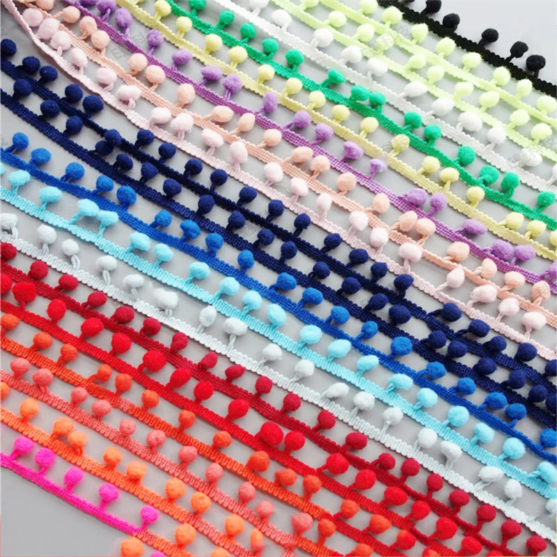Deepeel AP226 Sewing Accessories Ball Fringe Trimming DIY Clothing Home Curtain Decorative Pompom Braid Tassel Lace