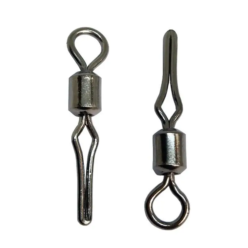 Fishing Accessories Tackle Fishing Connector With Side Line Clip  line grip swivels Quick-Change Snap clip Swivels