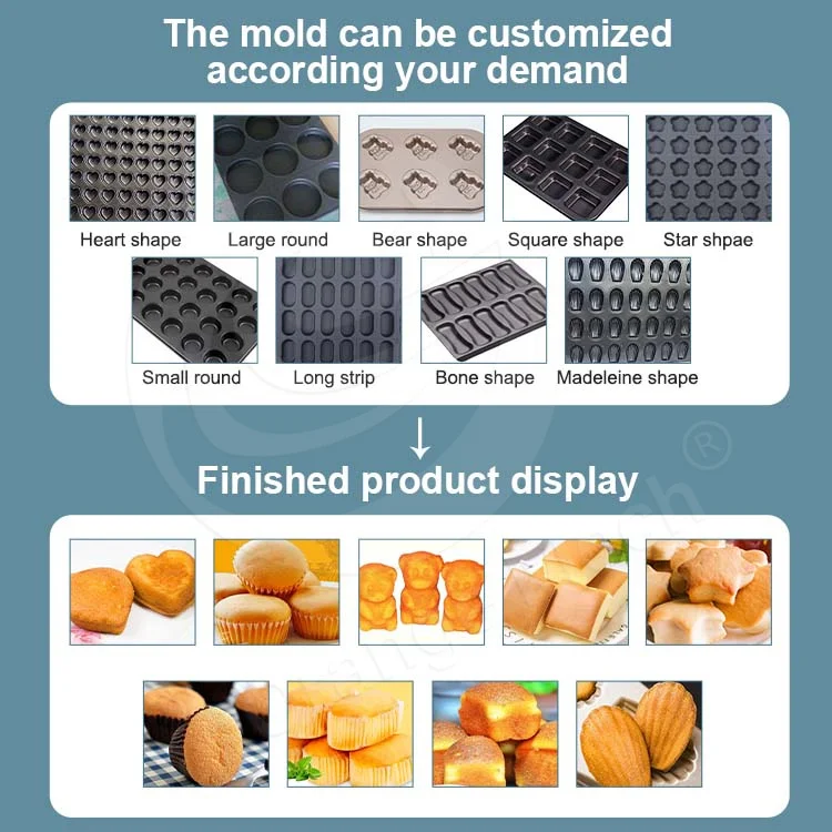 ORME Bakery Equipment Aerator Milk Madeleine Production Line Automatic Industrial Cupcake Machine of Cake