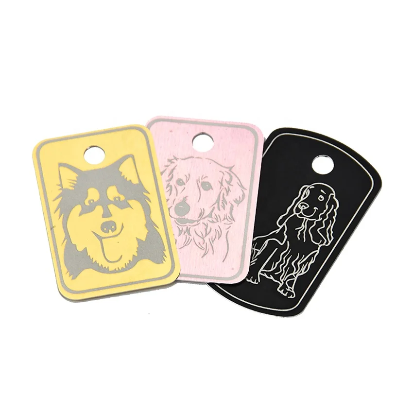 Personalized Blank Pet ID Dog Tag Necklace Metal/Plastic Custom Dog Collar Custom Dog Tag Acrylic Tag