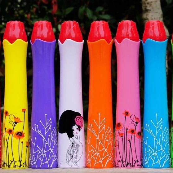 Cheap bottle shape umbrella custom wedding souvenirs rose vase umbrella parasol gift rose shape bottle umbrella for wholesale