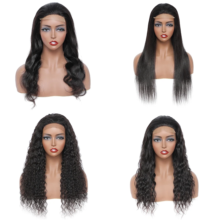 Wholesale 100% Brazilian Human Hair Hd Transparent Front Lace Wig,Curly Cuticle Aligned 4x4 Lace Front Wig,360 Lace Frontal Wig