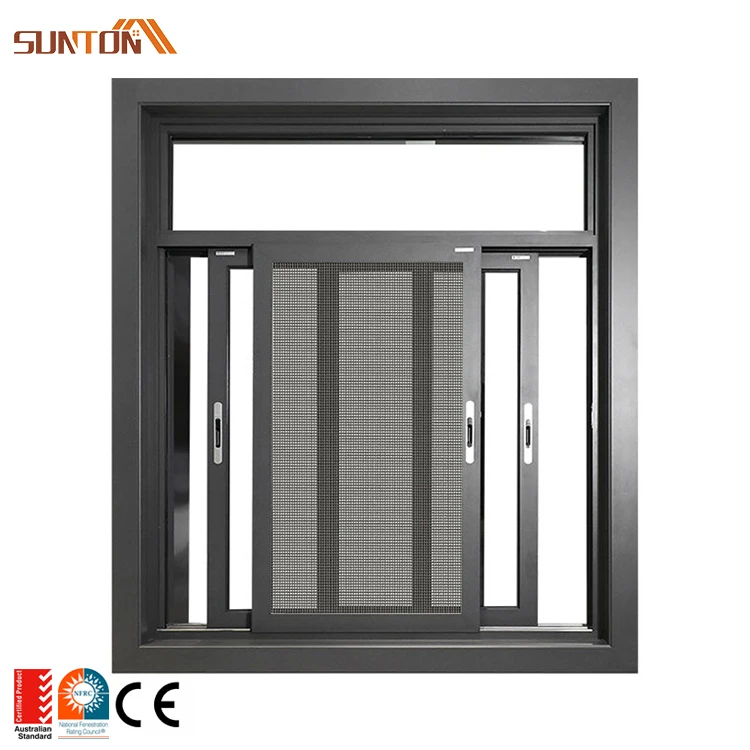 Custom modern houses hotel home villa exterior aluminium triple glazed glass sliding window for balcony patio