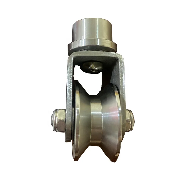 China made factory sale 201 304 stainless steel U H V groove sliding gate track roller wheel