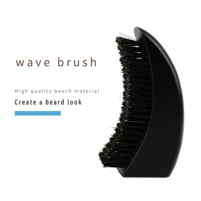 
Hot Selling Private Label Wood Handle Boar Bristle Wave Beard Brush 