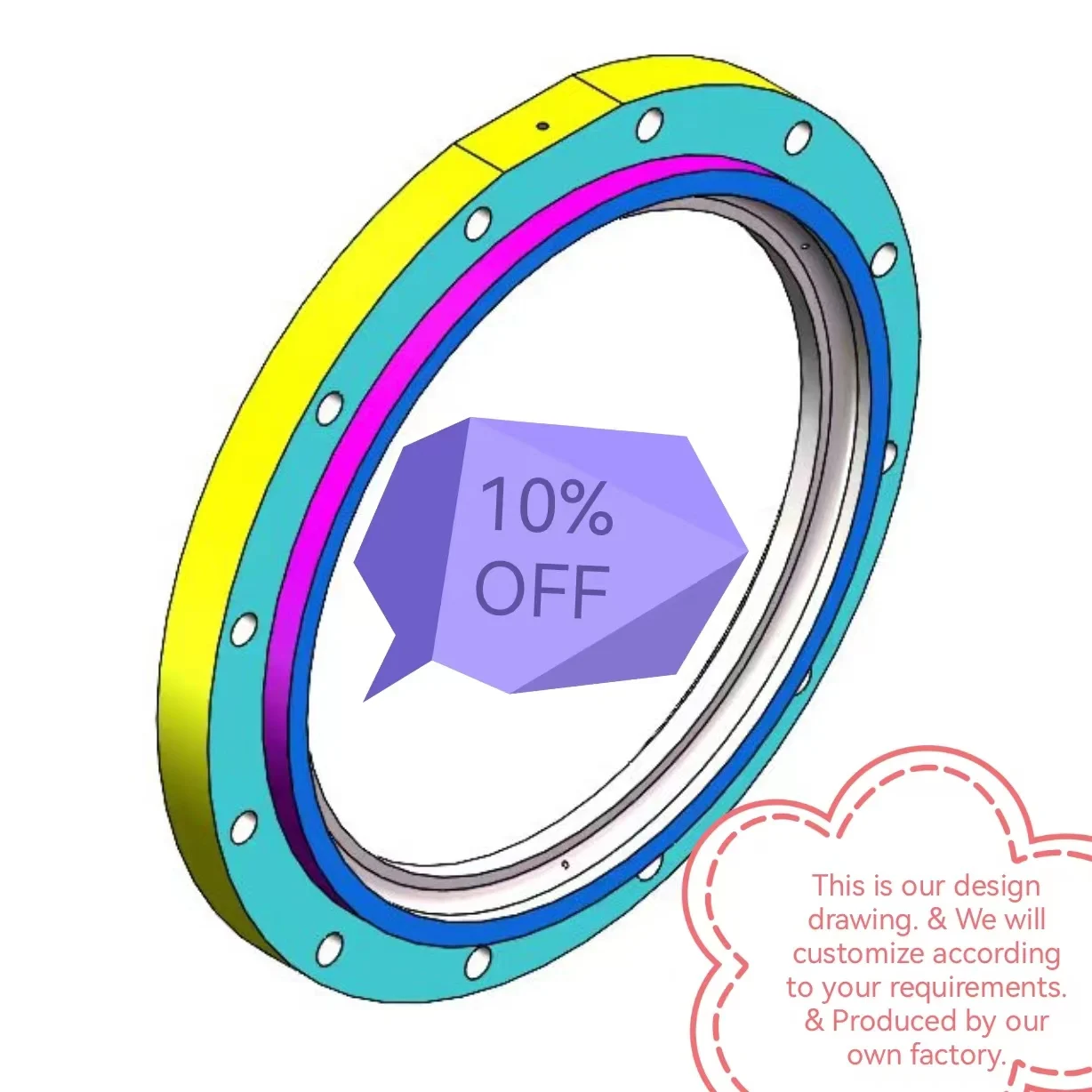 CNC Environmental protection dust removal equipment Dusting drum Non-standard equipment manufacturing end cap