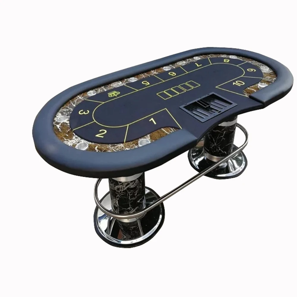 Blackjack Caribbean Poker Table Baccarat Table Luxury Half Round Mini Gaming Table