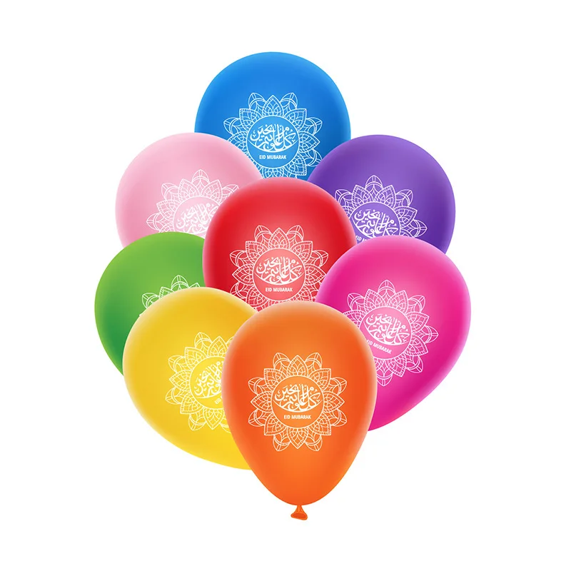 EID MUBARAK Latex Balloons Muslim Ramadan eid al-fitr Party Decoration Mixed Color Balloons