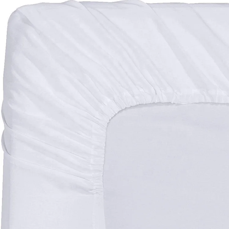 Amazon Choice Microfiber Bed Sheet Bedspread White Color Bedding Set With Pillowcase Fitted Sheets