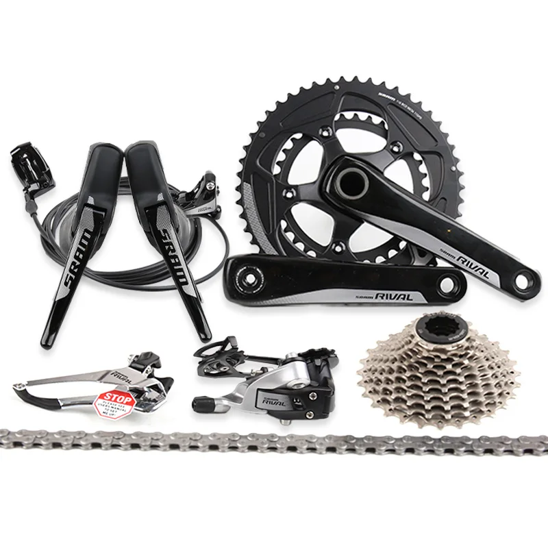 SRAM RIVAL Hydraulic Disc Brake Variable Speed Groupset 2X11 22 speed road bike front derailleur Rear derailleur Crankset