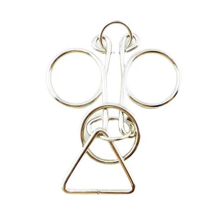 Metal Solutions 3D Brain Teaser Interlocking Wire Puzzle Ring Magic Unlock Interlock Game for Kids Adults