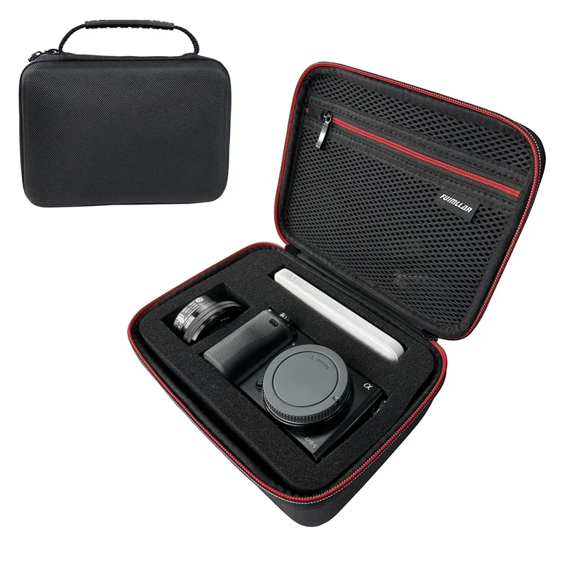 Small Customized Soft Foam EVA Camera Lens Protective Storage Case Carrying Bag with Handle