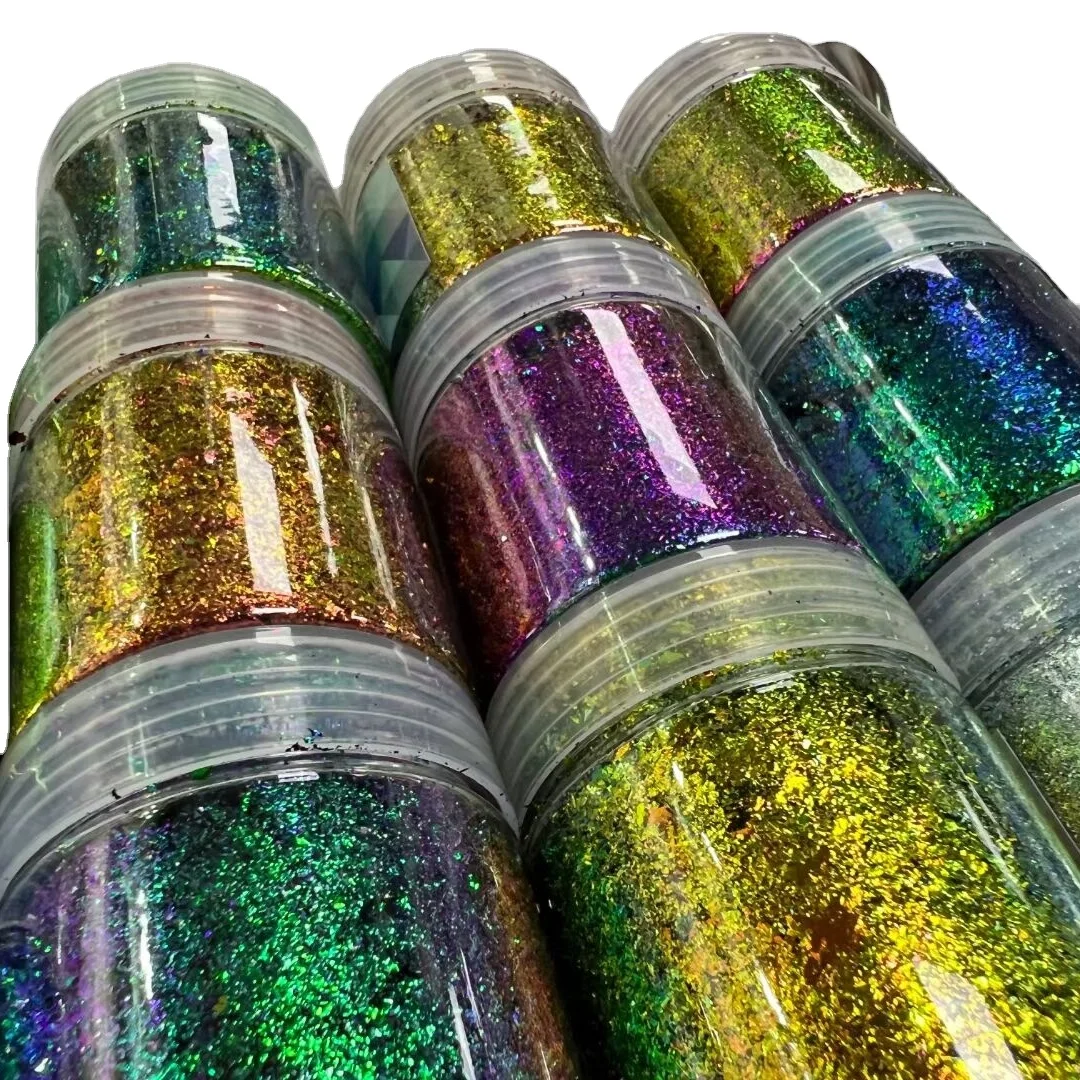 Color changing chameleon flakes chromeflair flakes color chips optical variable color chips 1013F