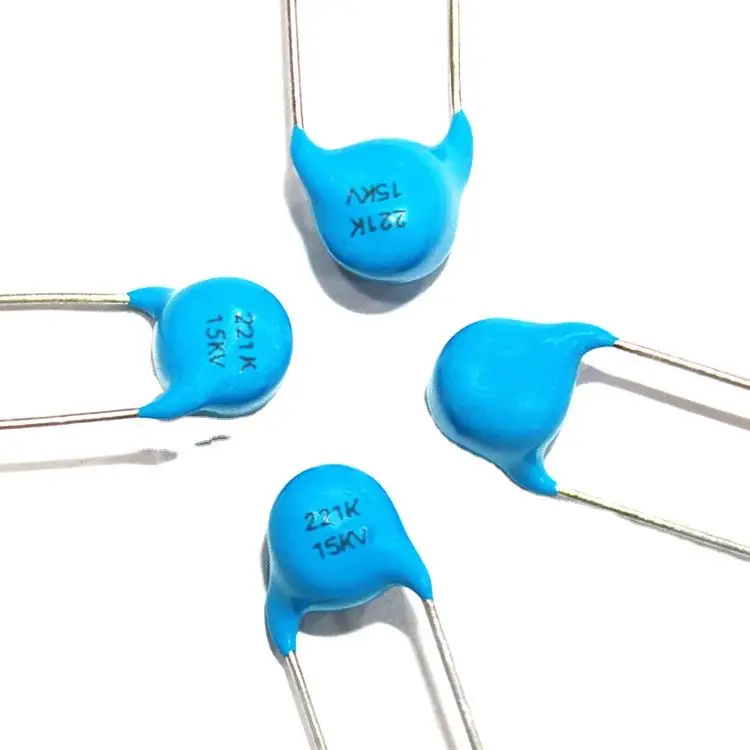 High voltage ceramic capacitors 15kv 221k 220PF Lead type ceramic capacitors Y1 Y2 Y5T Y5U Y5V