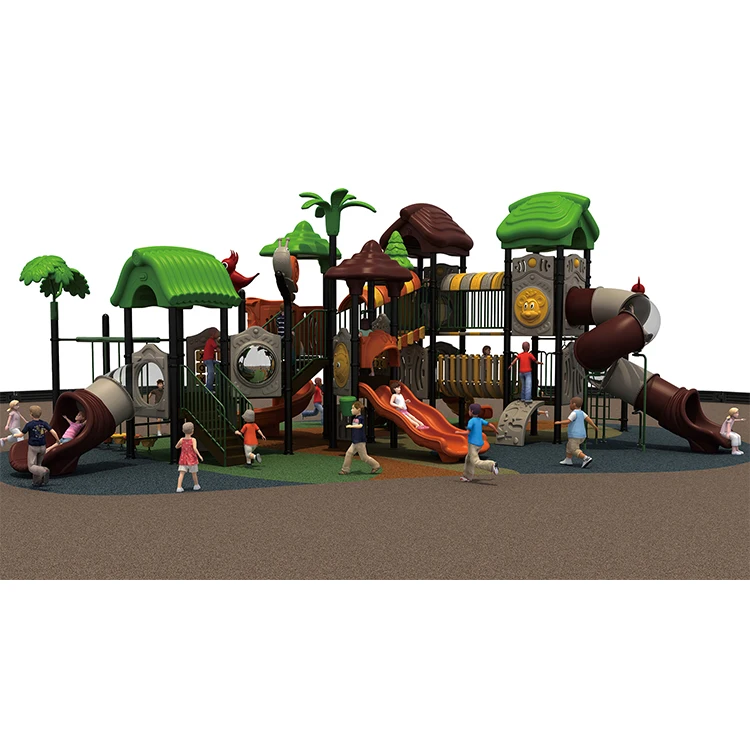 Commercial high quality kids Outdoor Playground Equipment large Plastic Slides