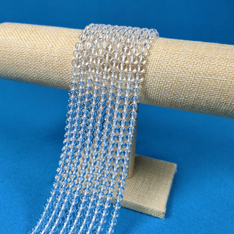 AAA natural white crystal beads 4/6/8/10mm high-quality rounded crystal beads for jewelry or clothing