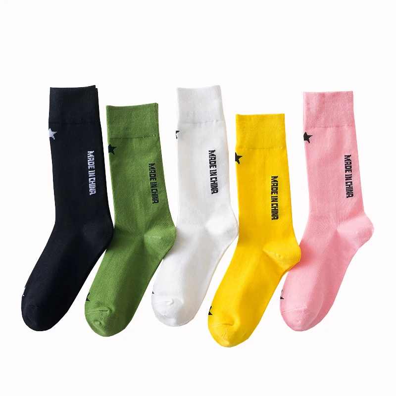 Оптовая продажа, однотонные Жаккардовые Женские носки с логотипом pentacle, крутые носки для девочек