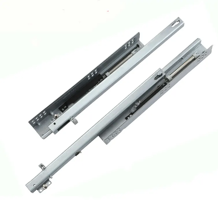 NISKO E12-T  full extention push open+soft close ball bearing drawer slide rail for furniture hardware soft closing drawer slide