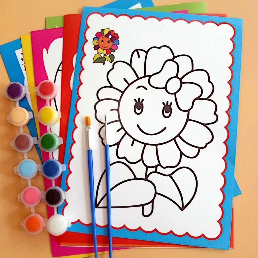 DIY painting toys children graffiti painting kindergarten hand watercolor painting