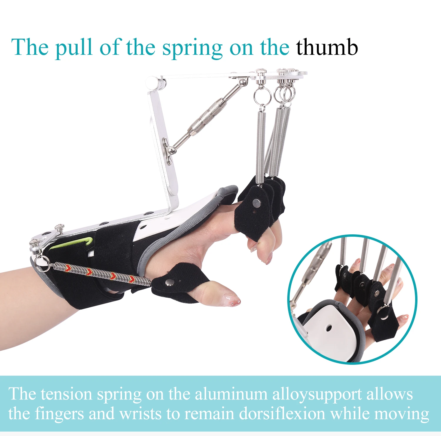 Finger Mover Hand Dynamic Orthosis Support Brace Medical Rehabilitation Recovery Flexion Splint Trainer
