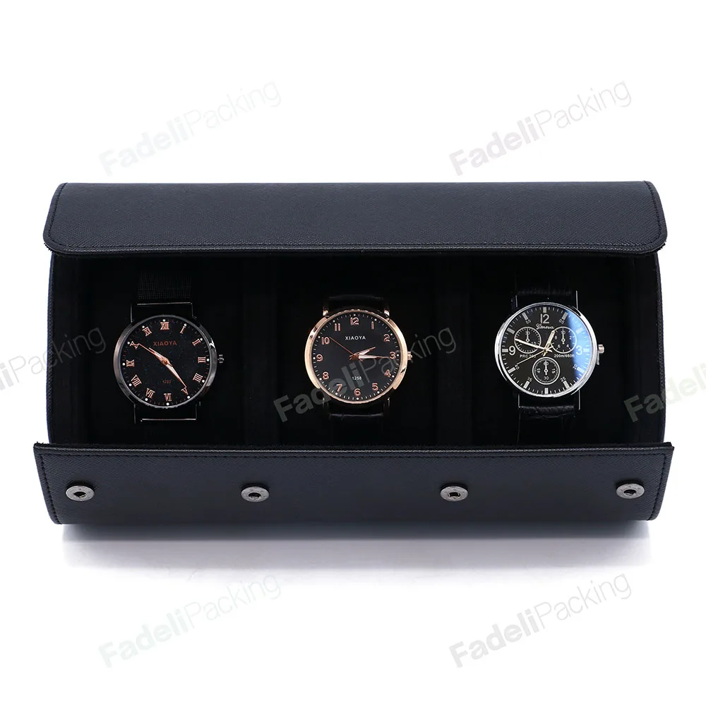 Лидер продаж, дорожная портативная кожаная коробка для часов, упаковочная коробка для часов