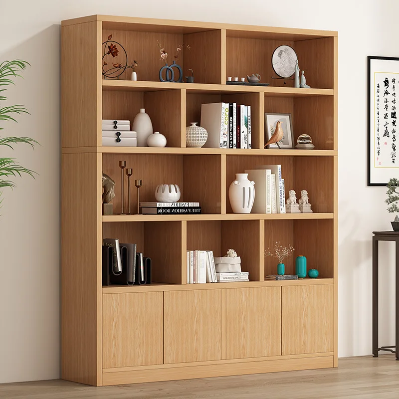 Open Bookcase with Adjustable Storage Shelves Floor Standing Unit Bookshelf