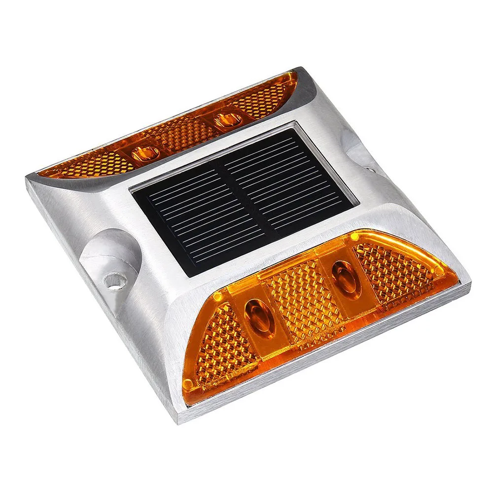 Waterproof 4LED Flashing Solar Road Stud Light Security Warning Lamp For Pathway