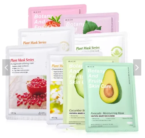 Wholesale Facial Chamomile Aloe Vera Strawberry Cucumber Pomegranate Face Sheet Mask